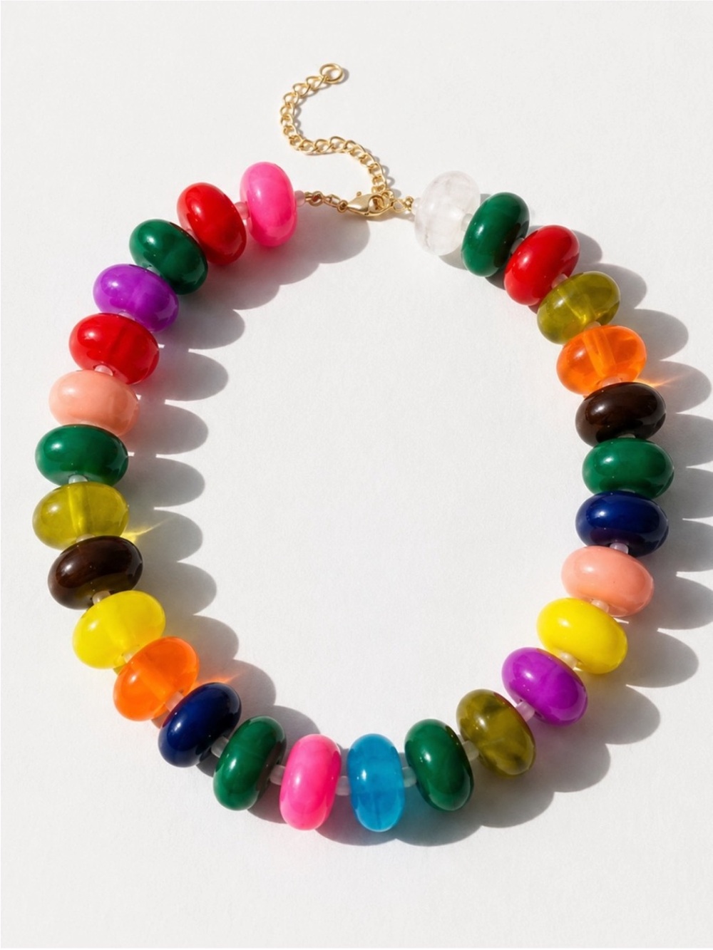 New! Colorful Summer Fun Mixed Bead Dopamine Necklace NWOT 2001